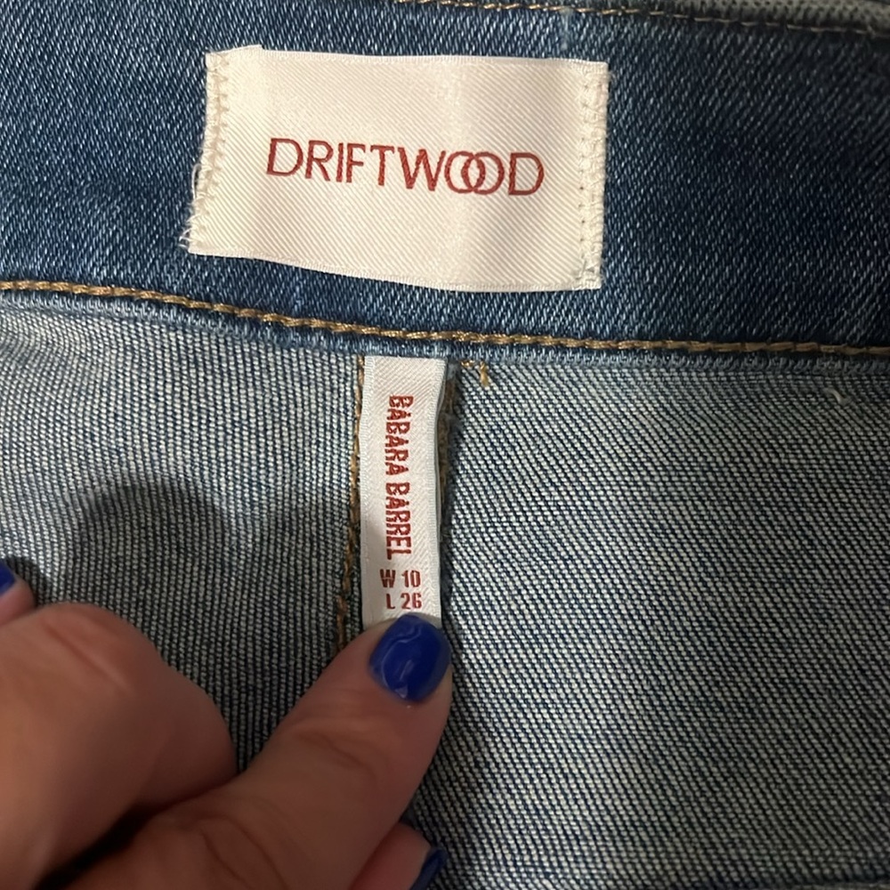 NWOT driftwood jeans daisy Barbara barrel size 10 - Picture 4 of 5